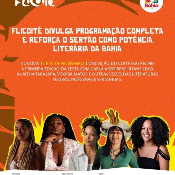 Festa literária de Conceição do Coité (BA) destaca literaturas negras, indígenas e sertanejas do território do Sisal
