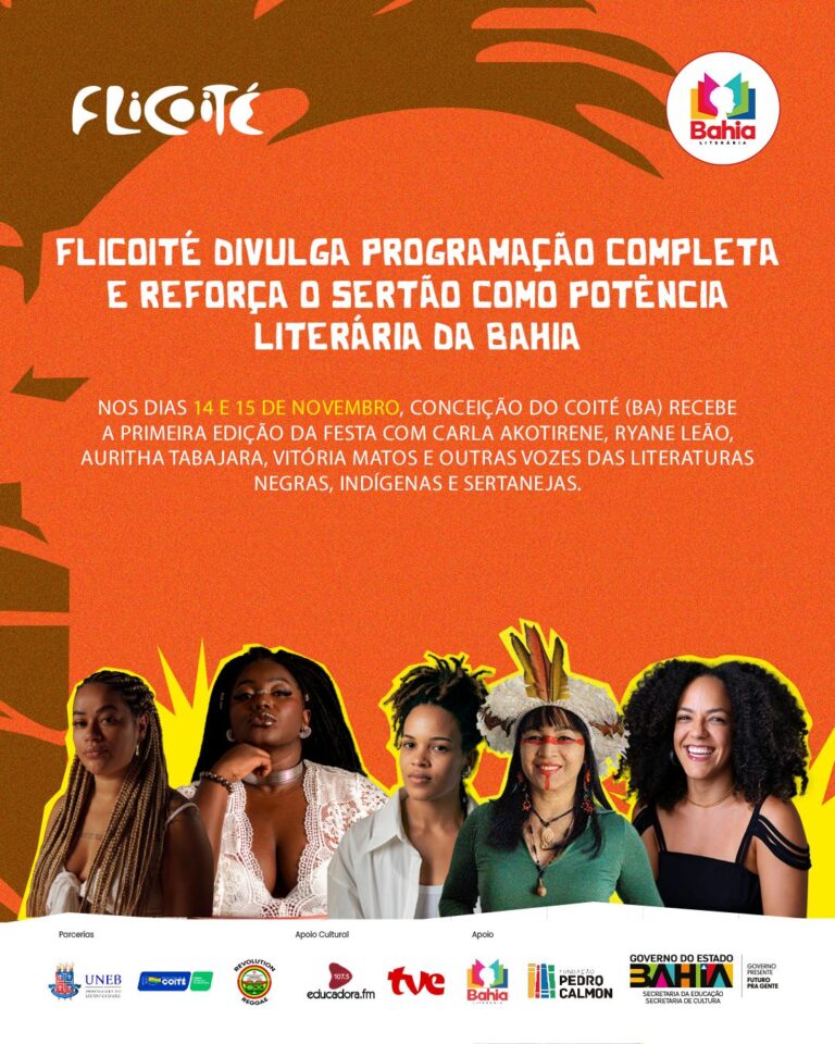 Festa literária de Conceição do Coité (BA) destaca literaturas negras, indígenas e sertanejas do território do Sisal